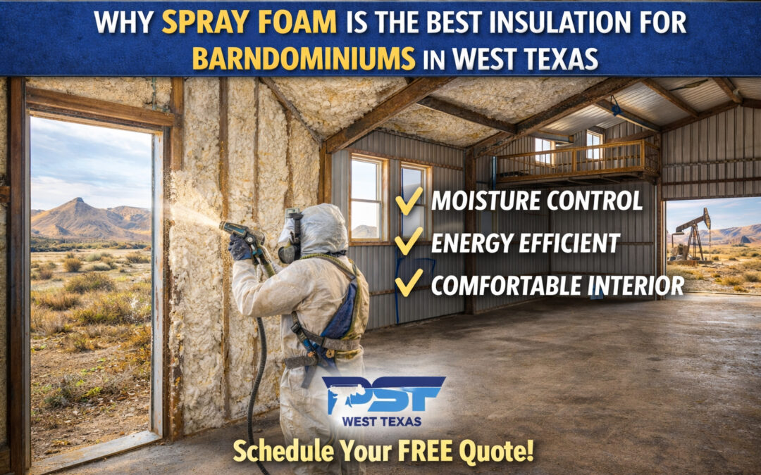 Why Spray Foam Is the Best Insulation for Barndominiums in West Texas
