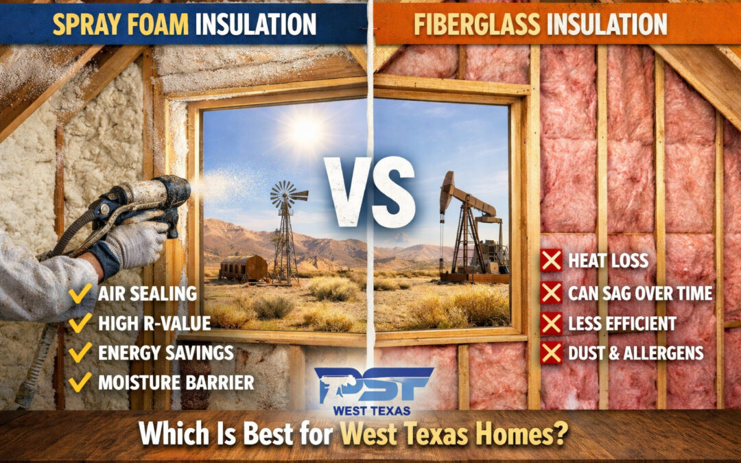 Spray Foam Insulation vs Fiberglass: Which Is Best for West Texas Homes?