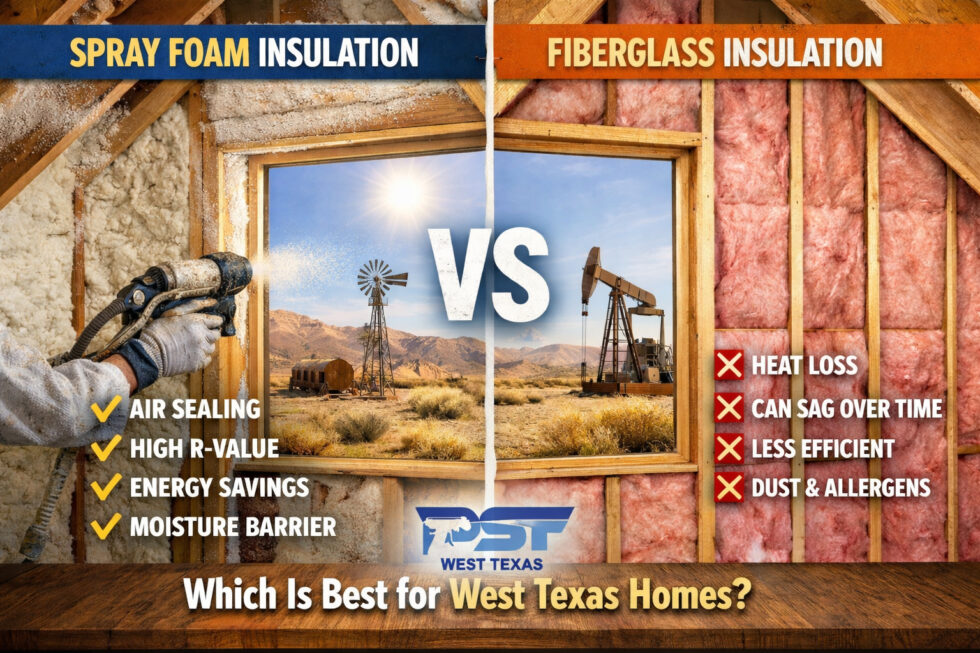 Spray Foam Insulation vs Fiberglass: Which Is Best for West Texas Homes ...